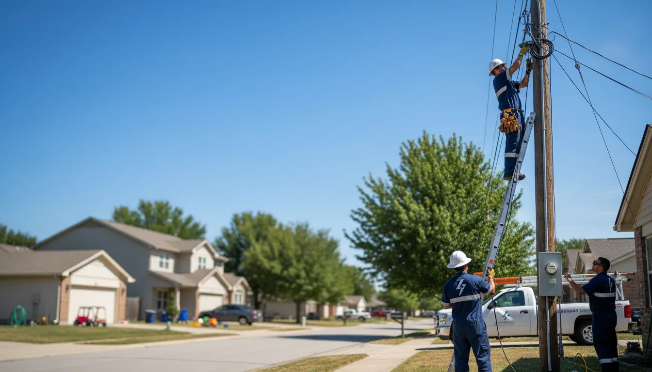 Residential electrician providing installation services in Chattanooga, OK